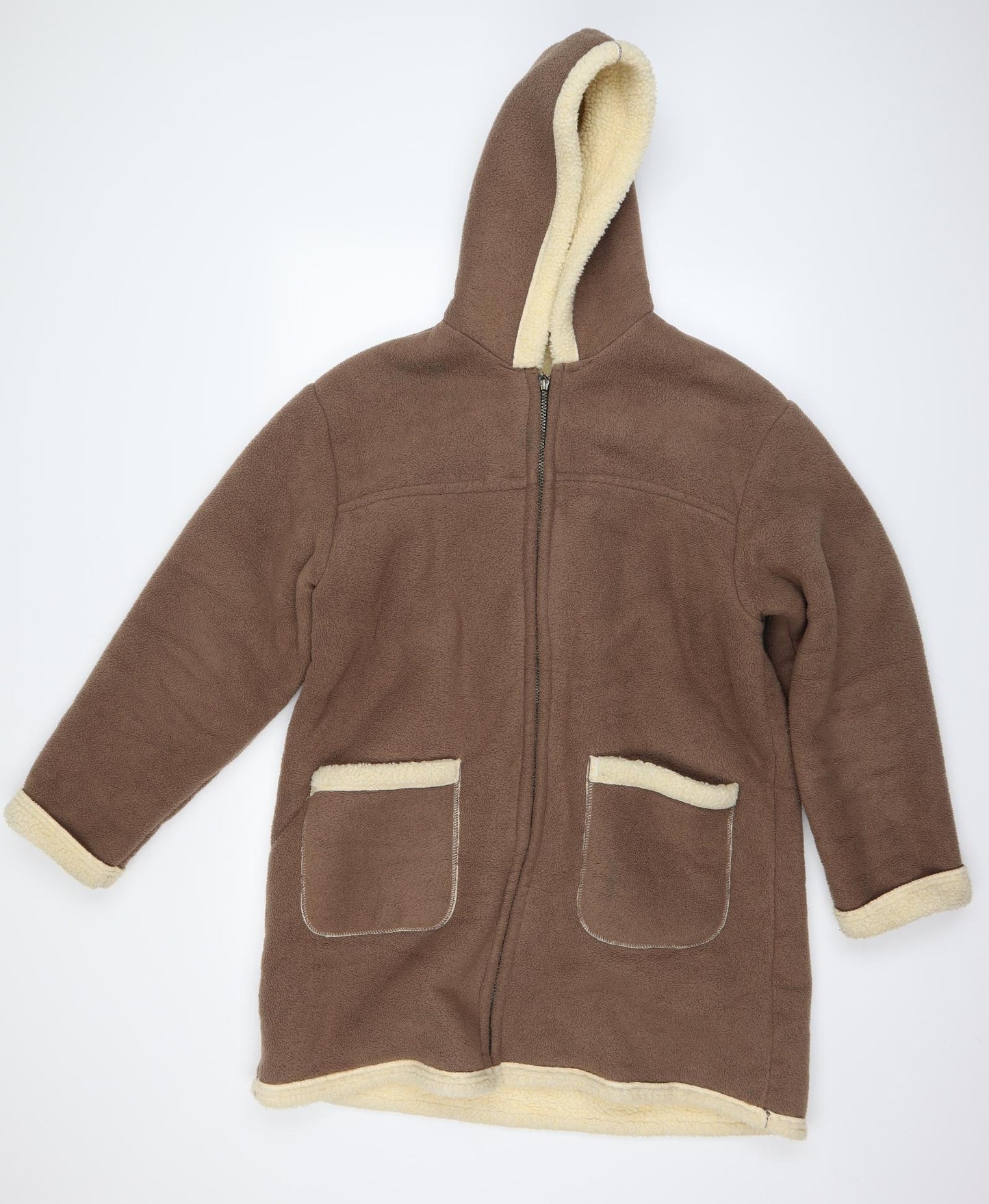 Preworn Womens Brown   Parka Coat Size 16