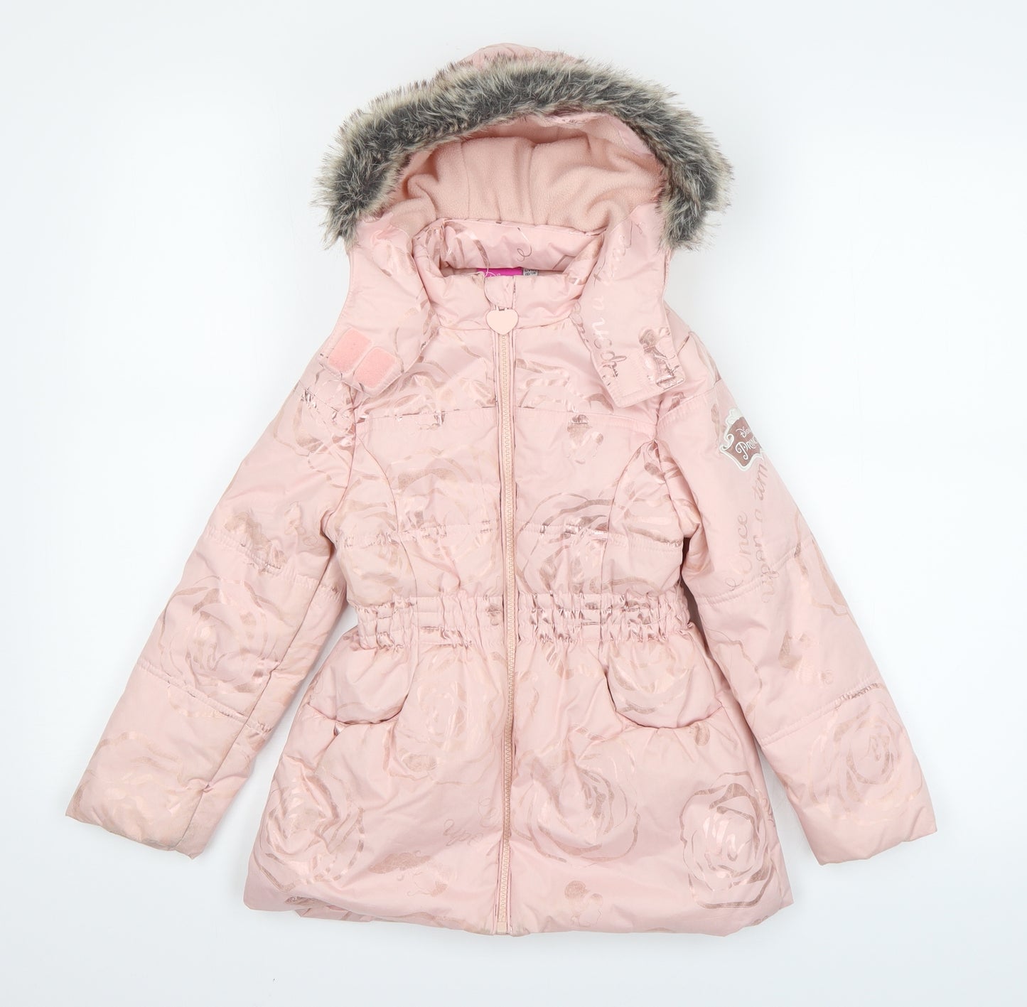 Disney Girls Pink   Parka Coat Size 5-6 Years
