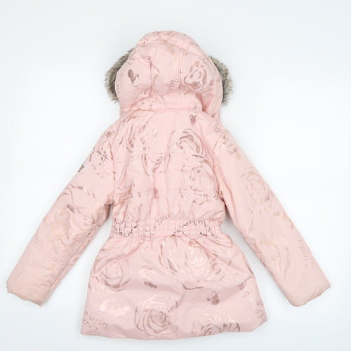 Disney Girls Pink   Parka Coat Size 5-6 Years