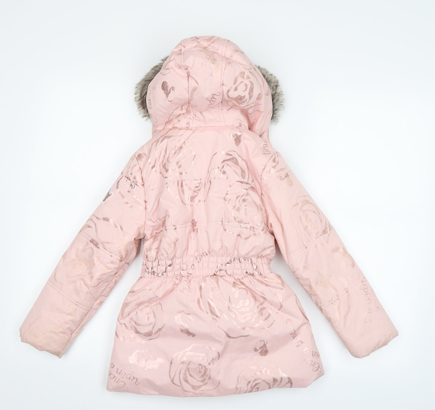 Disney Girls Pink   Parka Coat Size 5-6 Years