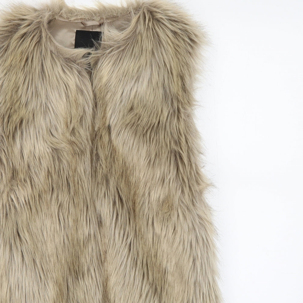 New Look Womens Brown   Gilet Coat Size 10