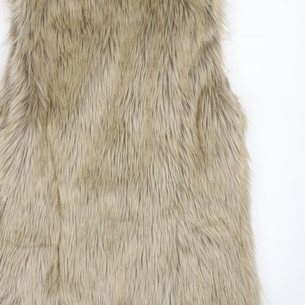 New Look Womens Brown   Gilet Coat Size 10