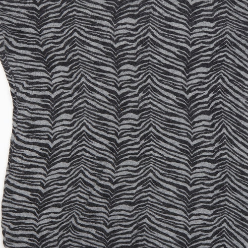 inItial Womens Grey Animal Print  Cardigan Jumper Size M