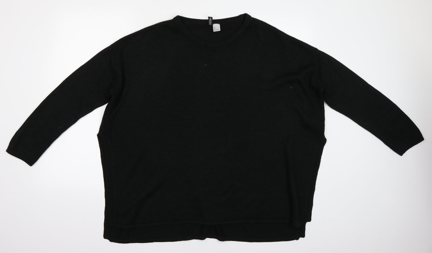 H&M Womens Black   Henley Jumper Size L