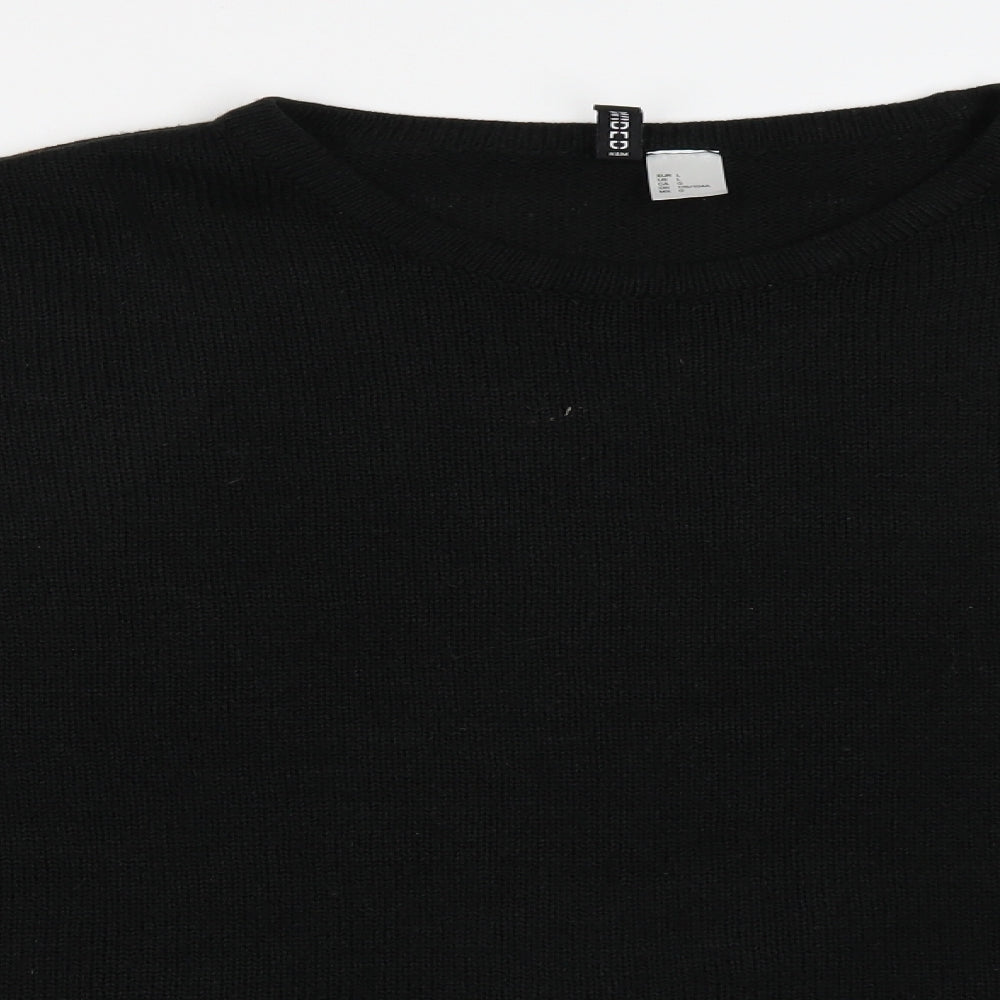 H&M Womens Black   Henley Jumper Size L
