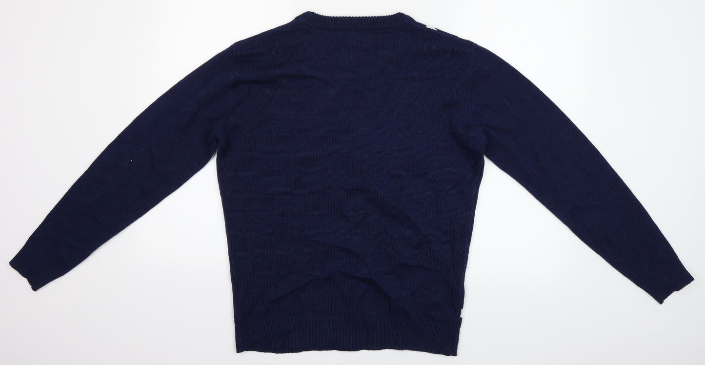 Nizzin Amsterdam Mens Blue   Pullover Jumper Size S  - Christmas