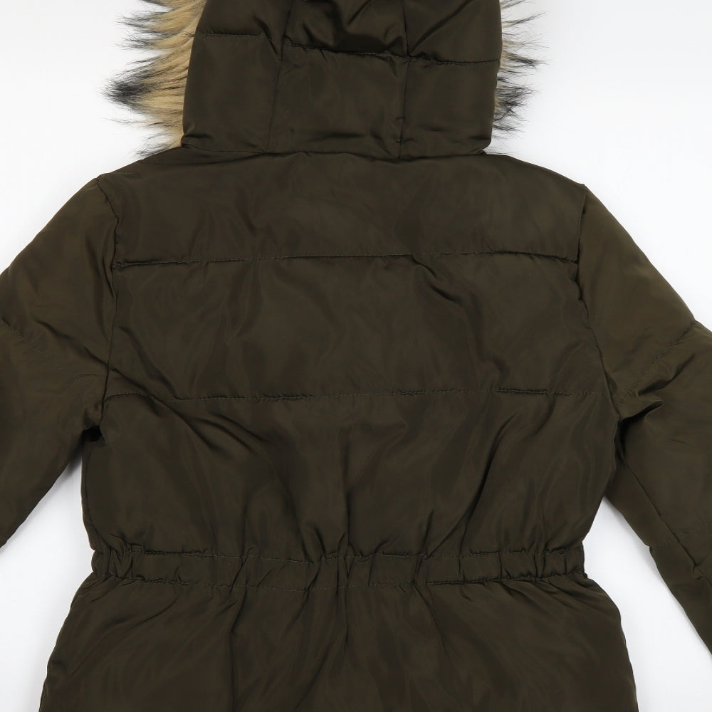 New Look Girls Green   Overcoat Coat Size 14-15 Years