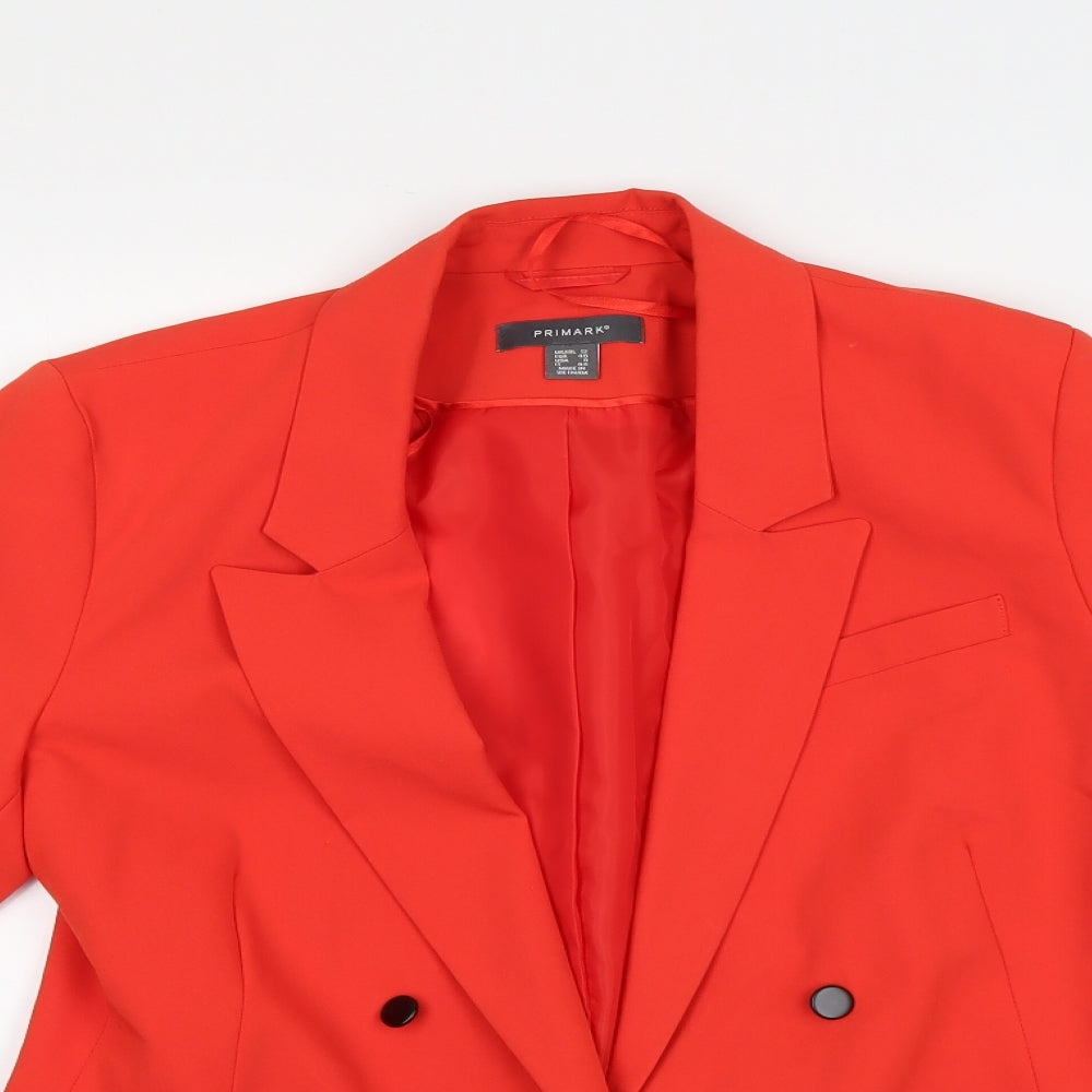 Primark Womens Orange   Jacket Blazer Size 12