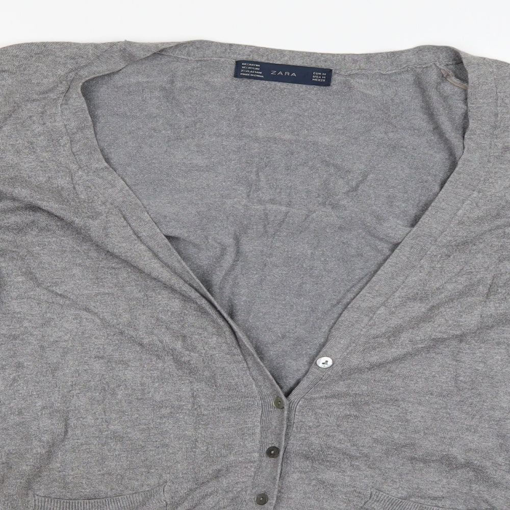 Zara Womens Grey   Cape Jumper Size M