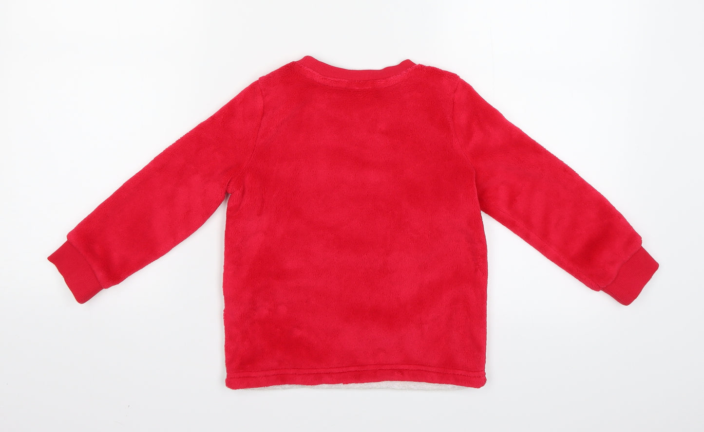 Preworn Boys Red   Pullover Jumper Size 4 Years  - Christmas