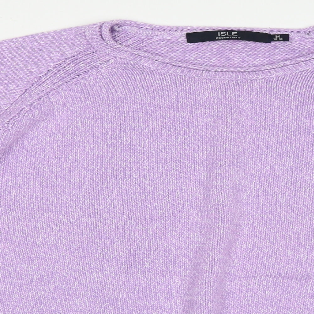 Isle Essentials Womens Purple   Pullover Jumper Size M