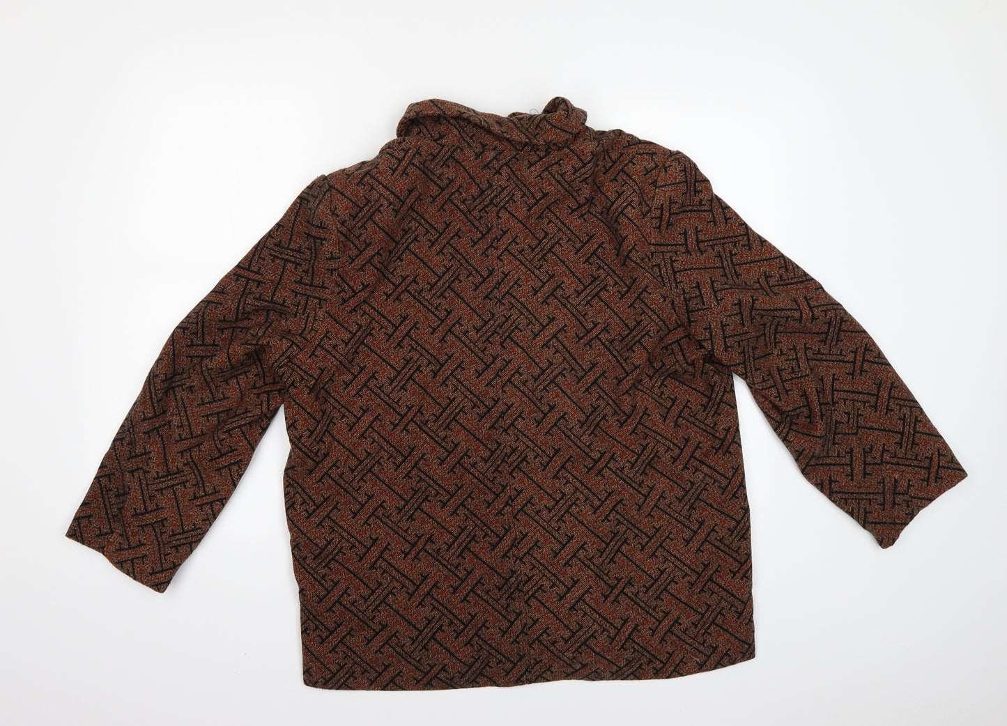 Loon Feng Womens Brown   Overcoat Coat Size XL