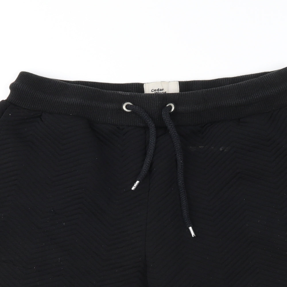 Cedar Wood State Mens Black   Sweat Shorts Size M