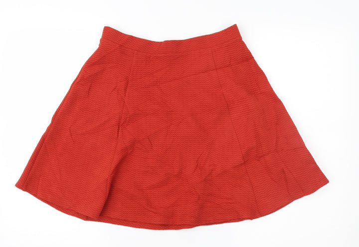 George Womens Brown Geometric Skater Skirt Size 30 in