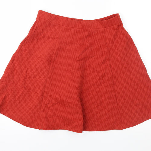 George Womens Brown Geometric  Skater Skirt Size 30 in