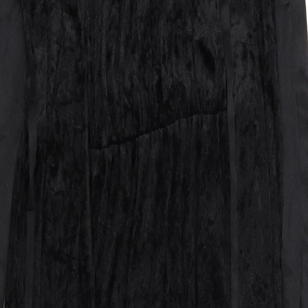 Wilkinsons Womens Black  Velour Maxi  Size 10  - Fancy Dress
