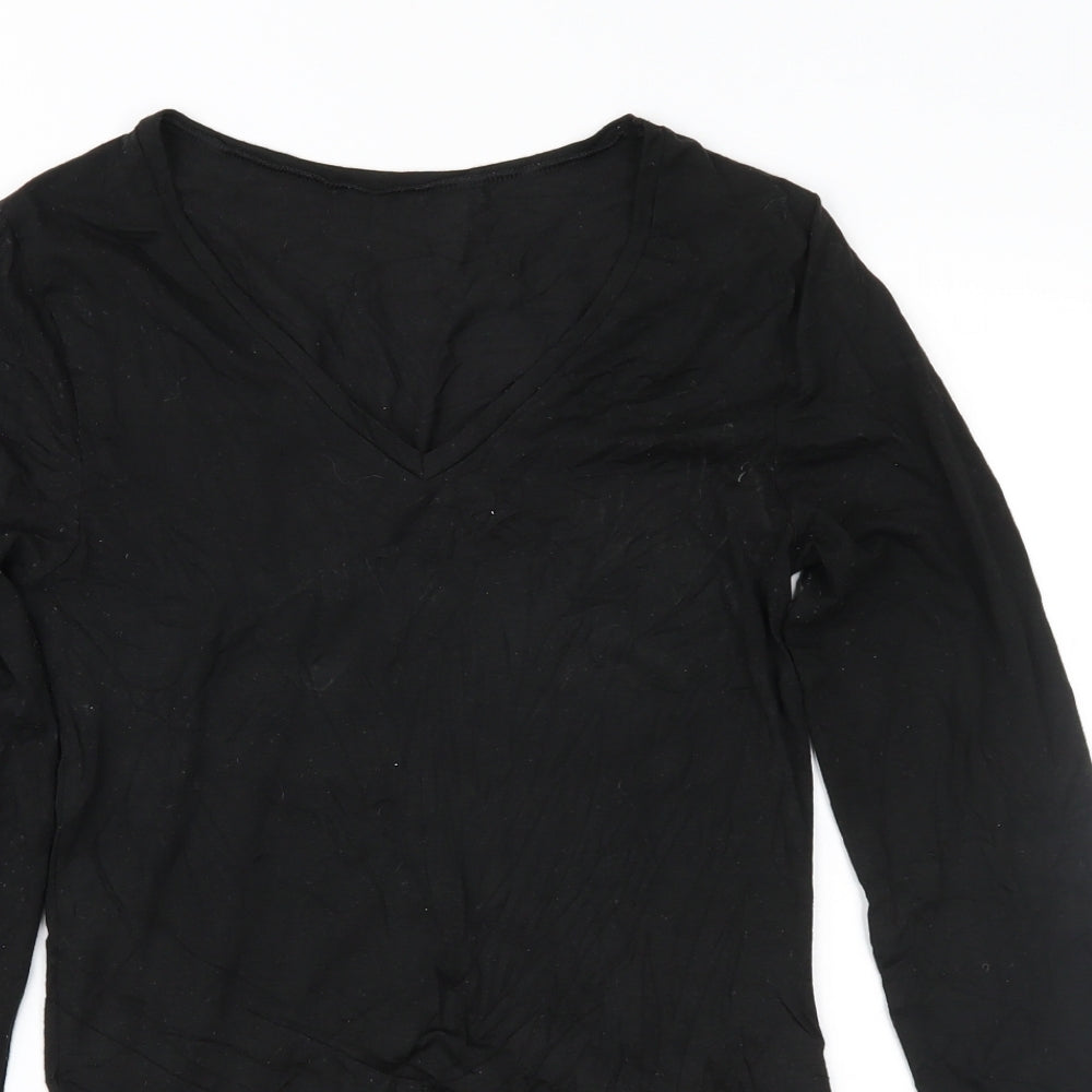 Heatgen Womens Black   Basic T-Shirt Size 12