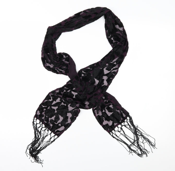 Preworn Womens Purple Floral   Scarf