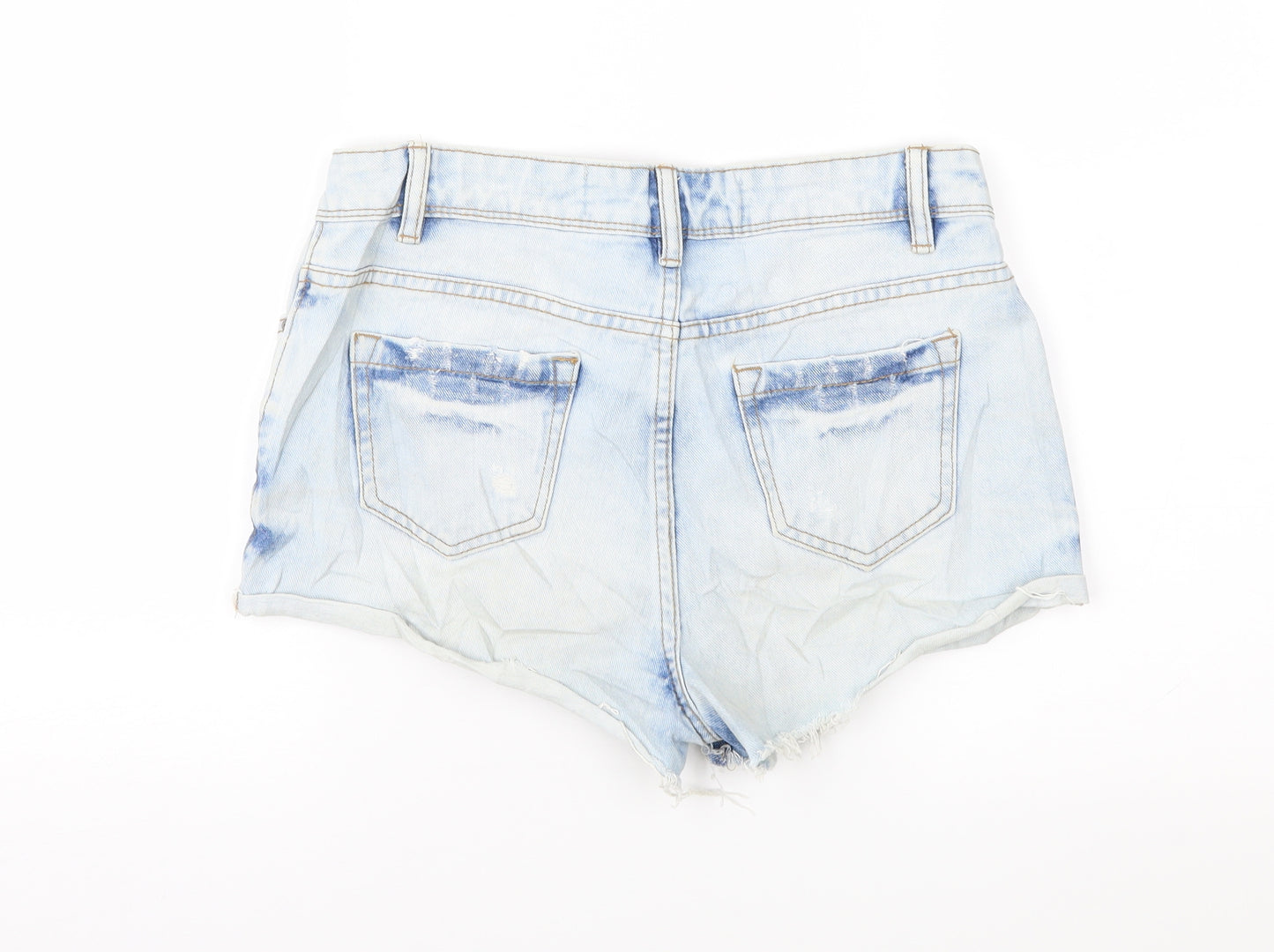 Denim Co Womens Blue  Denim Cut-Off Shorts Size 8 - Distressed