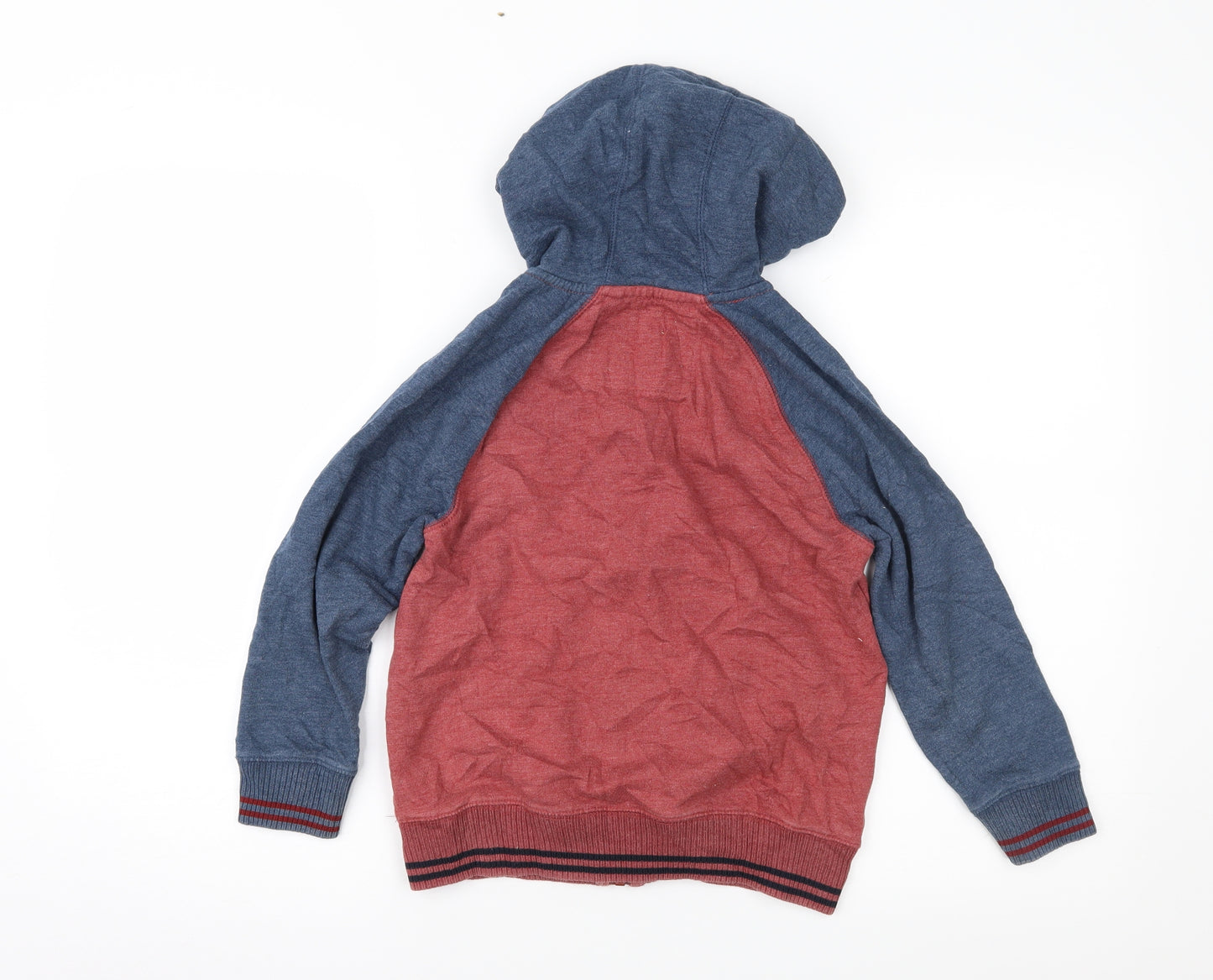 TU Boys Brown Colourblock  Full Zip Hoodie Size 7 Years