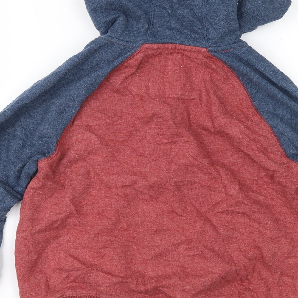 TU Boys Brown Colourblock  Full Zip Hoodie Size 7 Years