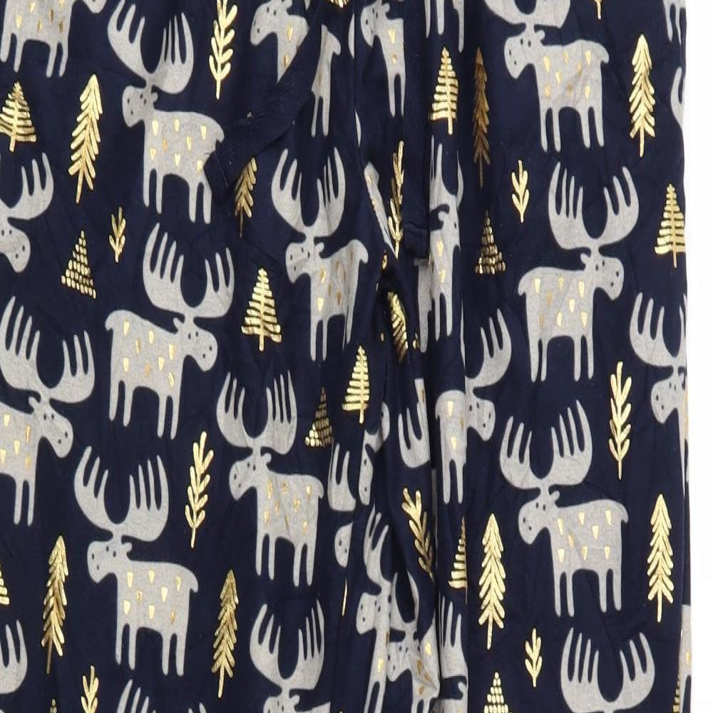 NEXT Mens Blue Geometric   Lounge Pants Size M  - Xmas