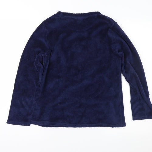 Just Like You Womens Blue Geometric  Top Pyjama Top Size S  - llama