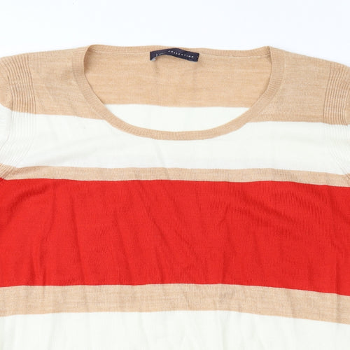 Marks and Spencer Womens Multicoloured Striped  Pullover Jumper Size 18