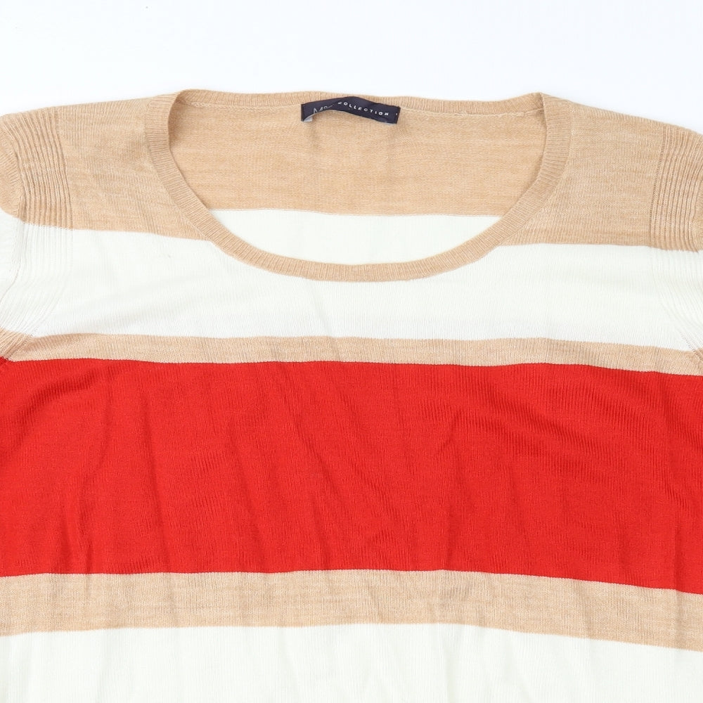 Marks and Spencer Womens Multicoloured Striped  Pullover Jumper Size 18