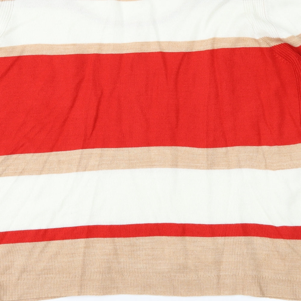 Marks and Spencer Womens Multicoloured Striped  Pullover Jumper Size 18