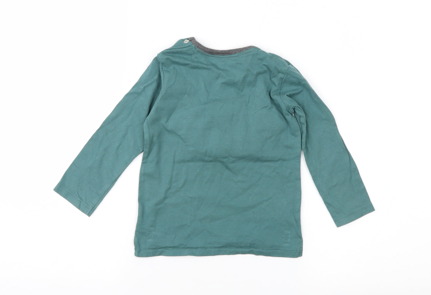 George Boys Green   Basic T-Shirt Size 12-18 Months  - dinasour