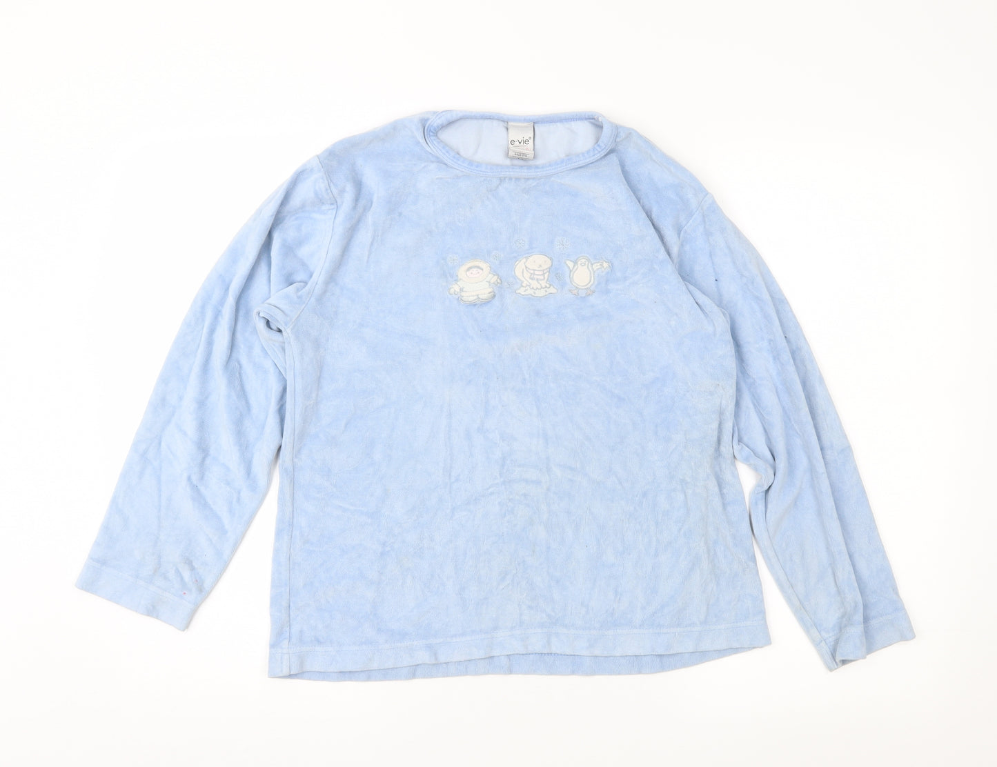 E-vie Womens Blue Geometric  Top Pyjama Top Size 10