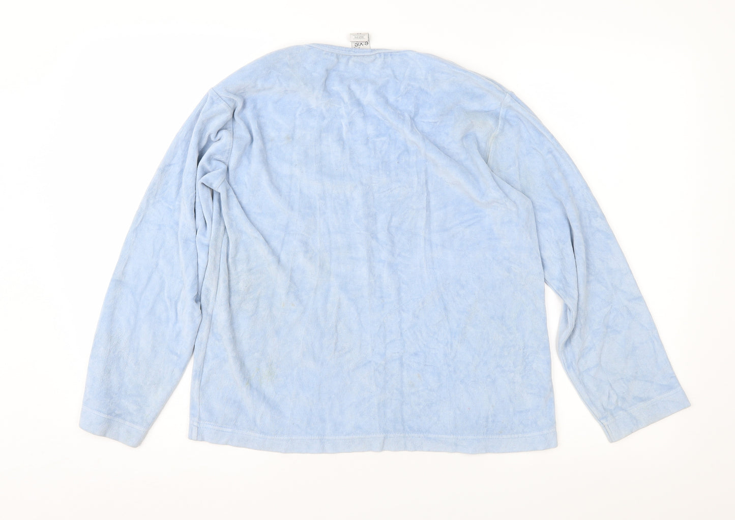 E-vie Womens Blue Geometric  Top Pyjama Top Size 10