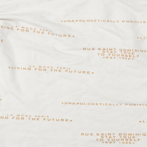 River Island Womens White Geometric  Pullover Sweatshirt Size S