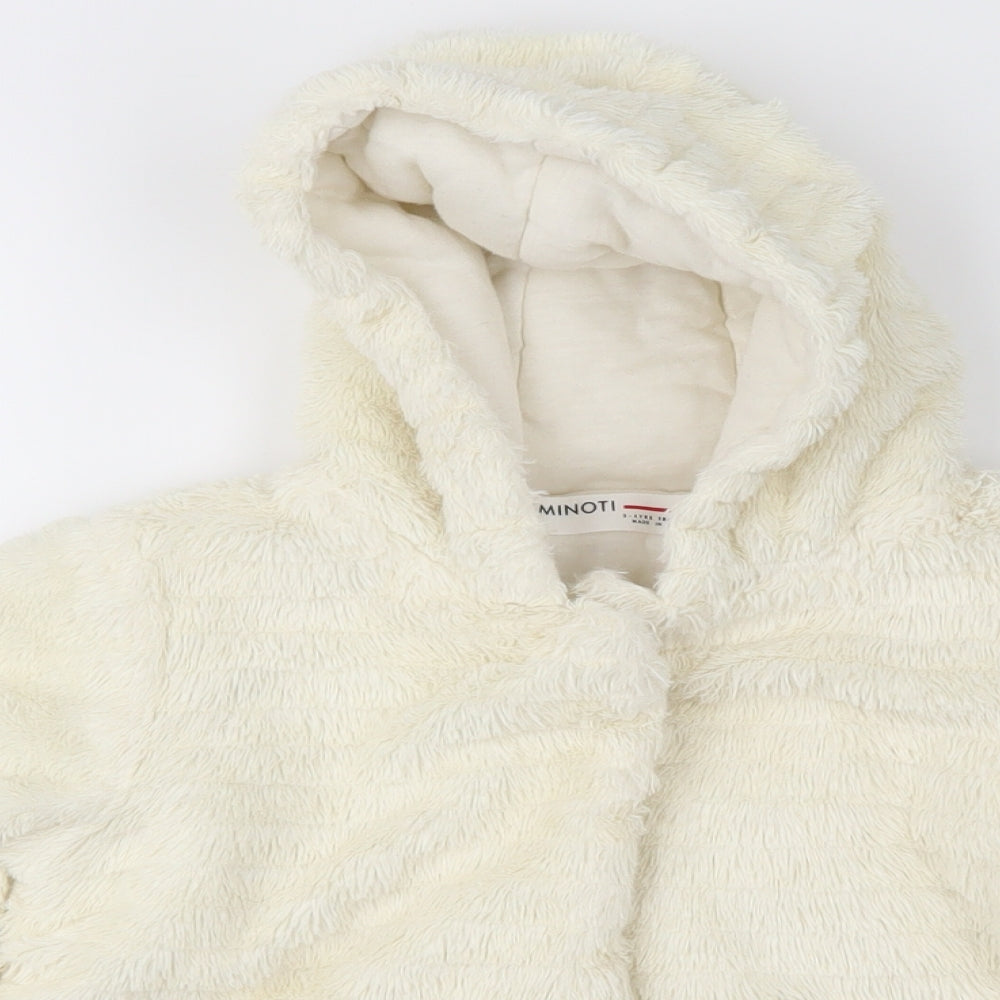 Minoti Girls Ivory   Jacket  Size 3-4 Years