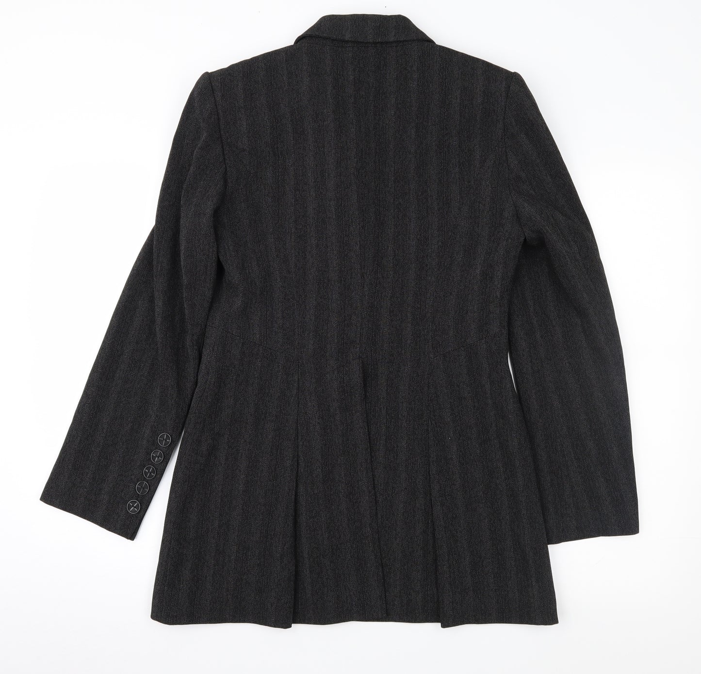 Marks and Spencer Womens Grey Striped  Jacket Suit Jacket Size 10