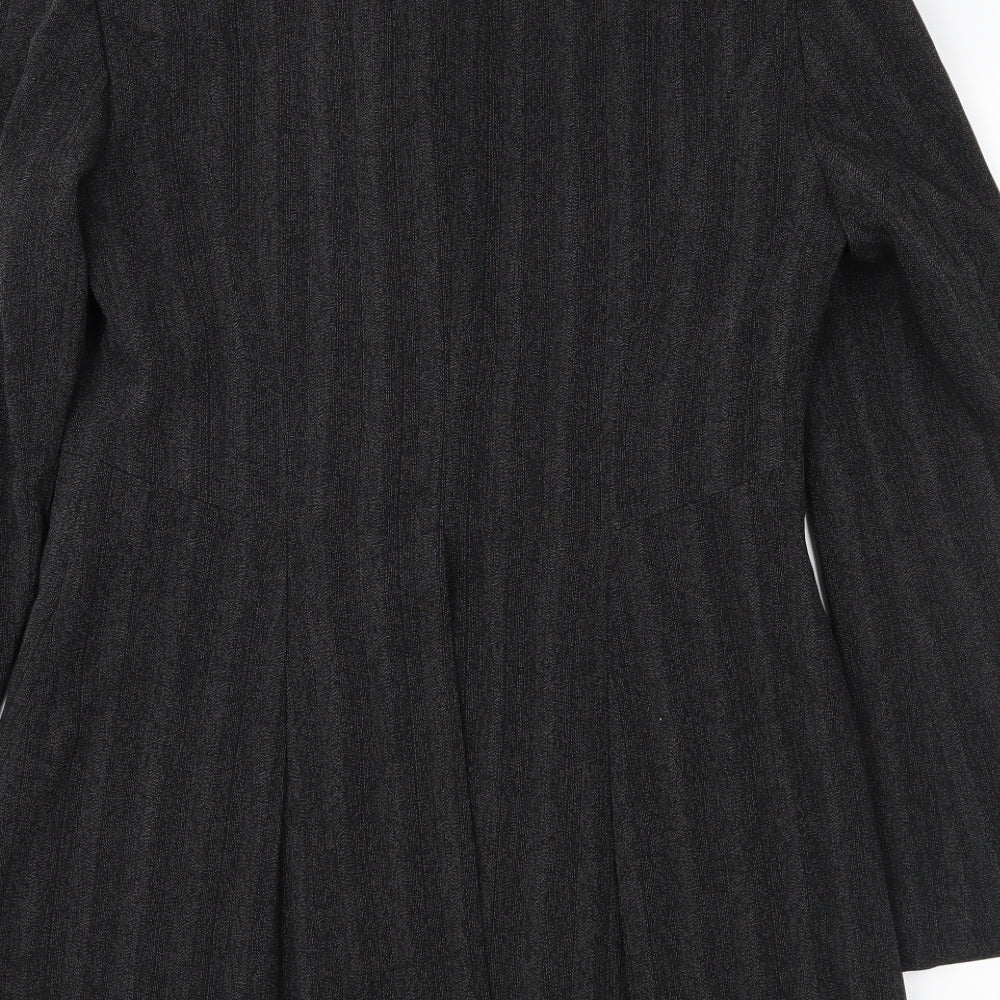 Marks and Spencer Womens Grey Striped  Jacket Suit Jacket Size 10