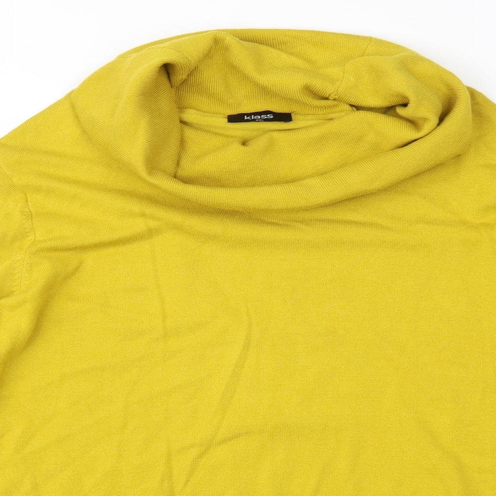 Klass Womens Yellow   Pullover Jumper Size 2XL