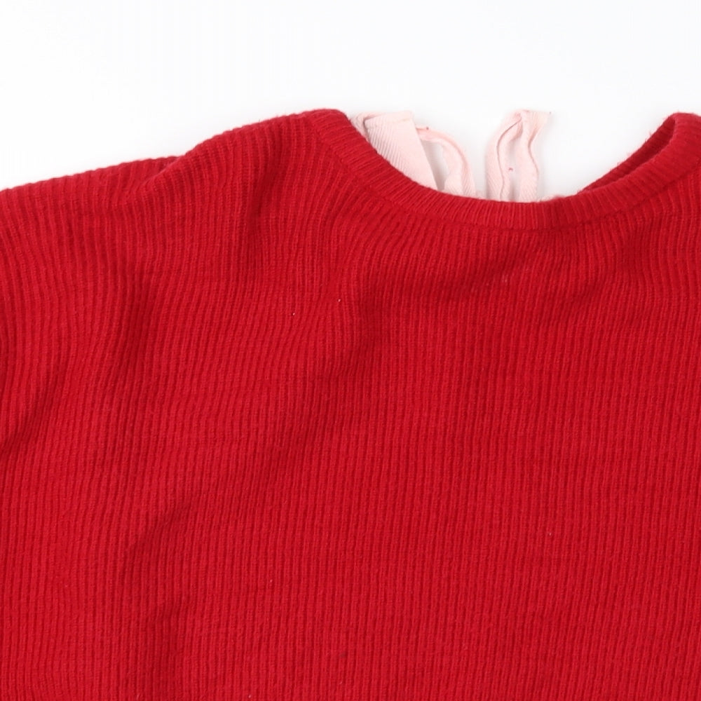 Zara Womens Red   Pullover Jumper Size M