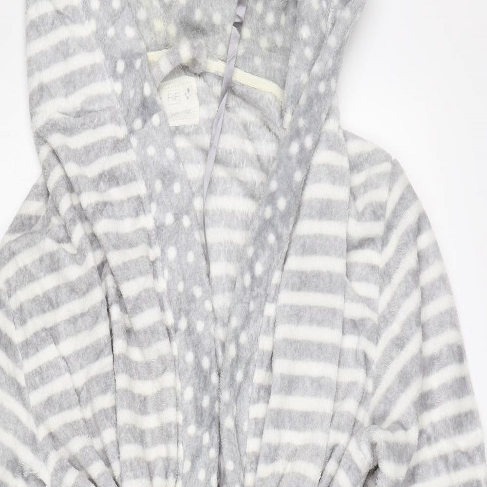 F&F Womens White Striped   Gown Size M