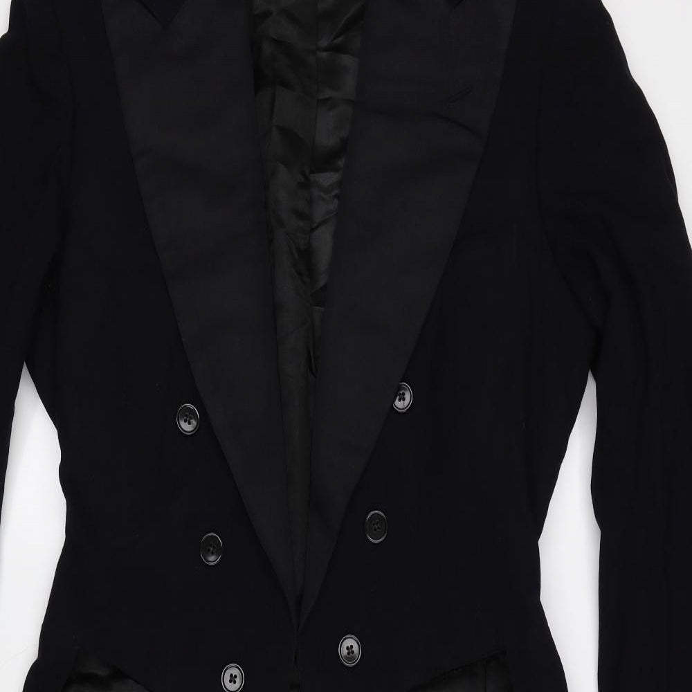 Preworn Mens Black   Jacket Suit Jacket Size 36  - morning suit jacket