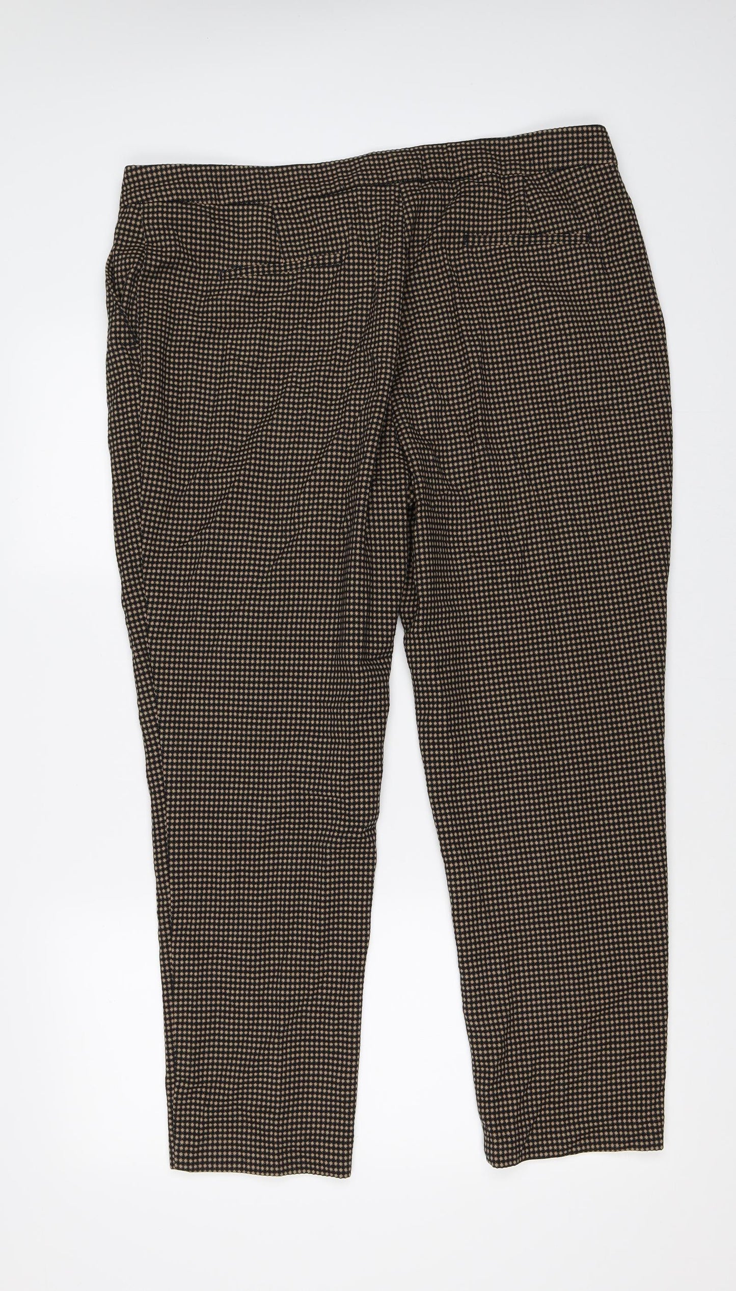 Marks and Spencer Womens Multicoloured Check  Rain Trousers Trousers Size 18 L27 in