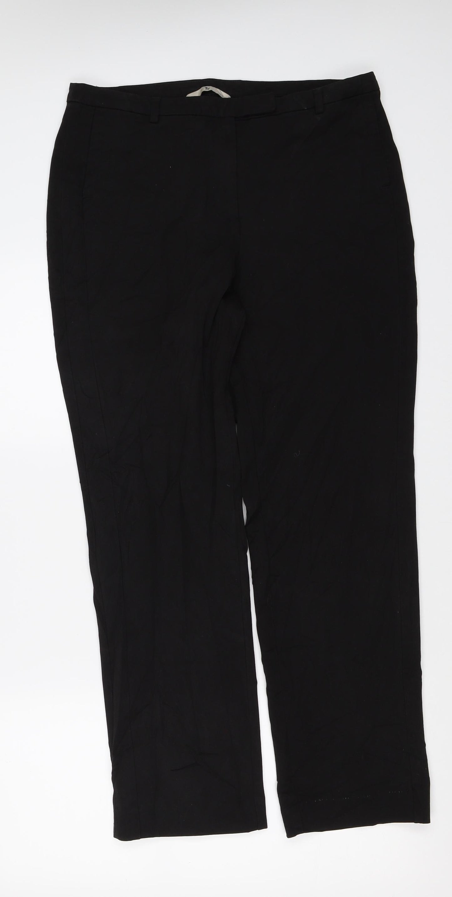 TU Womens Black   Trousers  Size 12 L29 in