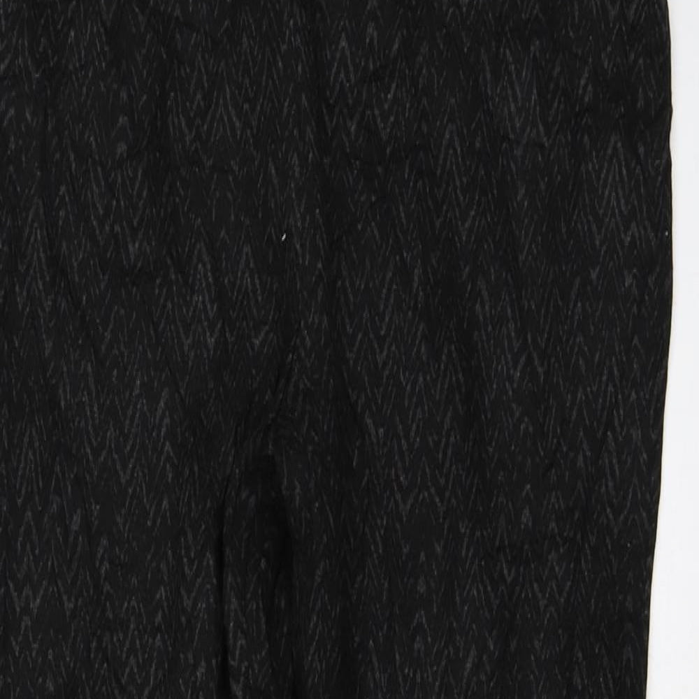Marks and Spencer` Womens Black Geometric  Carrot Leggings Size 14 L29 in