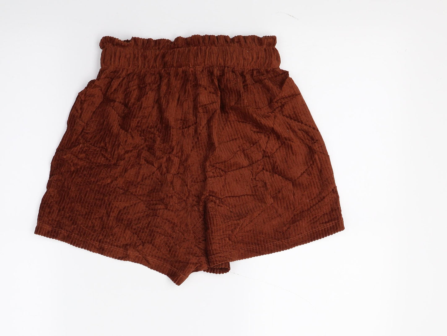 Pull & Bear Womens Brown  Corduroy Cut-Off Shorts Size S