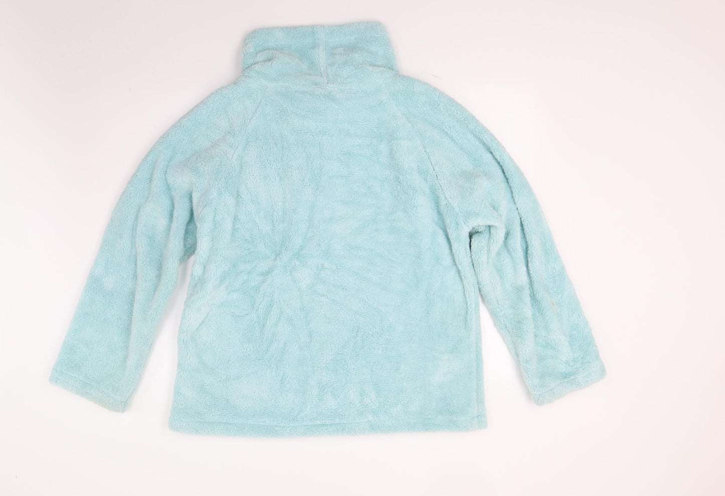 Marks and Spencer Womens Green Solid Fleece Top Pyjama Top Size 16