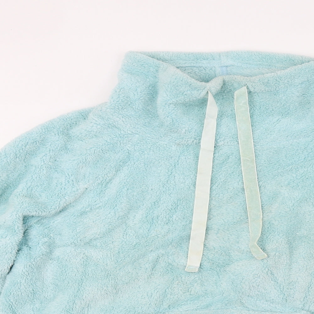 Marks and Spencer Womens Green Solid Fleece Top Pyjama Top Size 16