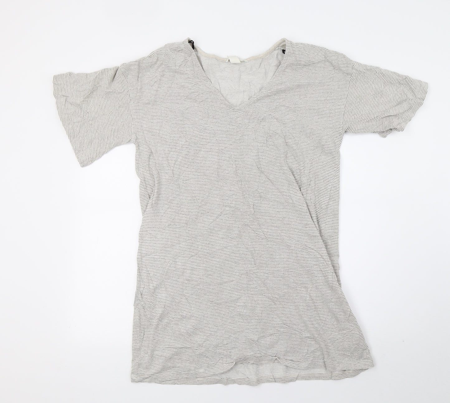 H&M Womens White Striped  T-Shirt Dress  Size M