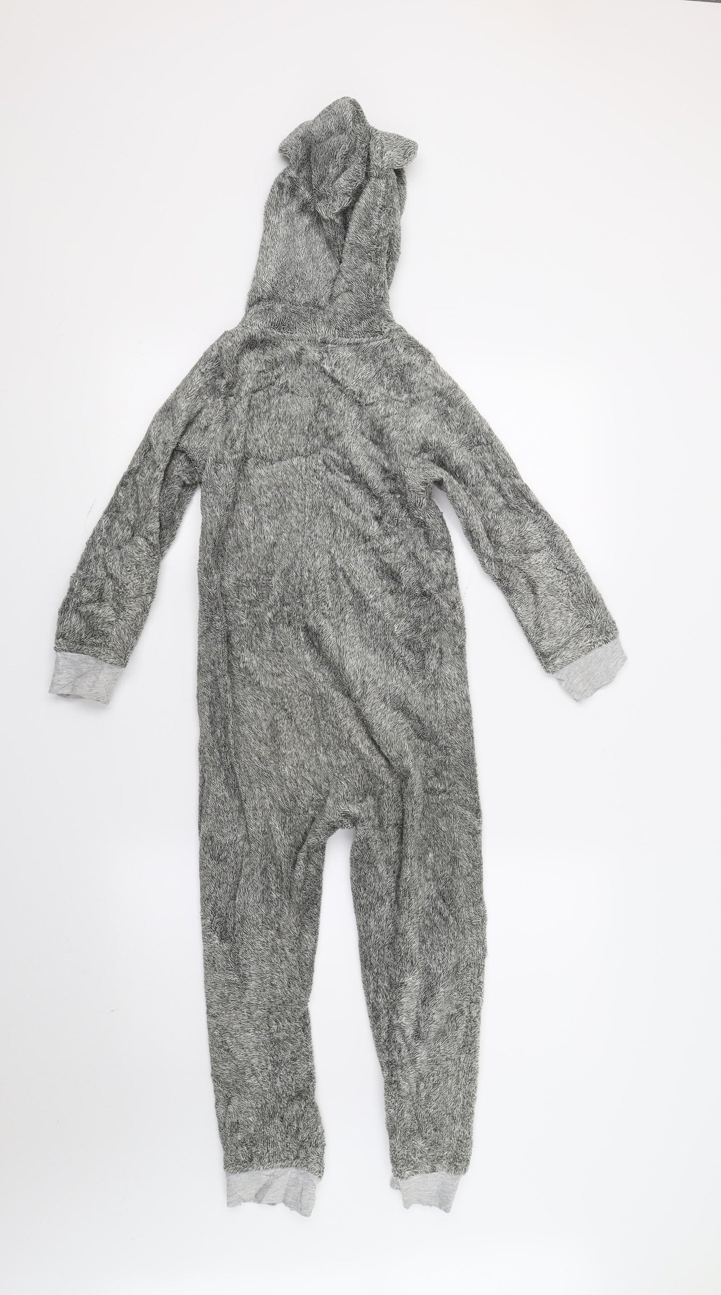 John Lewis Boys Grey Batik Fleece  Bodysuit Size 7 Years  - Monster