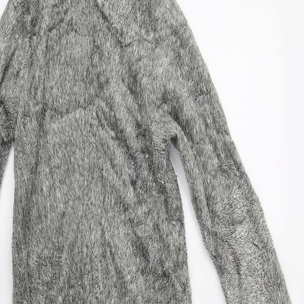 John Lewis Boys Grey Batik Fleece  Bodysuit Size 7 Years  - Monster